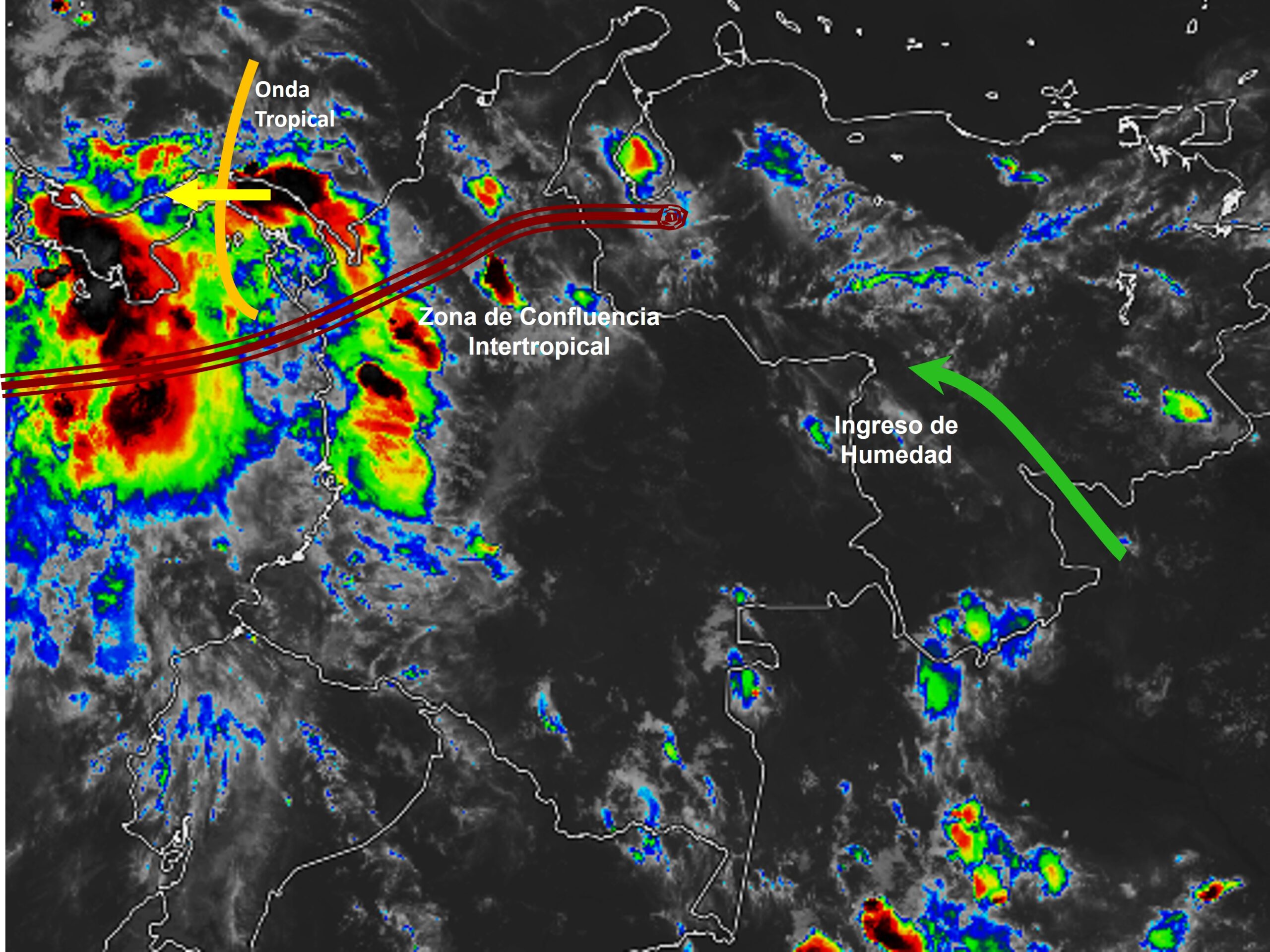 Pronóstico meteorológico Colombia para el 21 de septiembre de 2026.