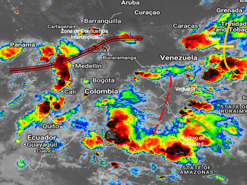 Pronóstico meteorológico Colombia para el 24 de septiembre de 2026.
