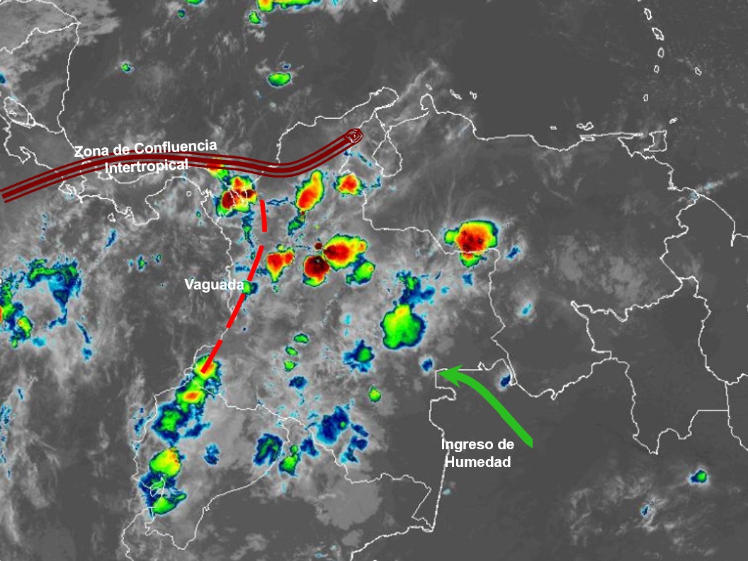 Pronóstico meteorológico Colombia para el 24 de octubre de 2026.