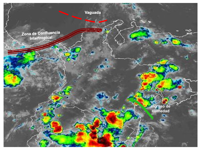 Pronóstico meteorológico Colombia para el 28 de octubre de 2026.