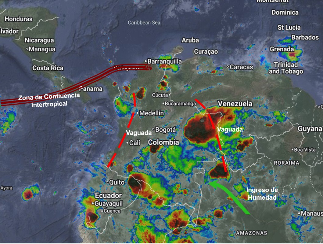 Pronóstico meteorológico Colombia para el 30 de octubre de 2026.