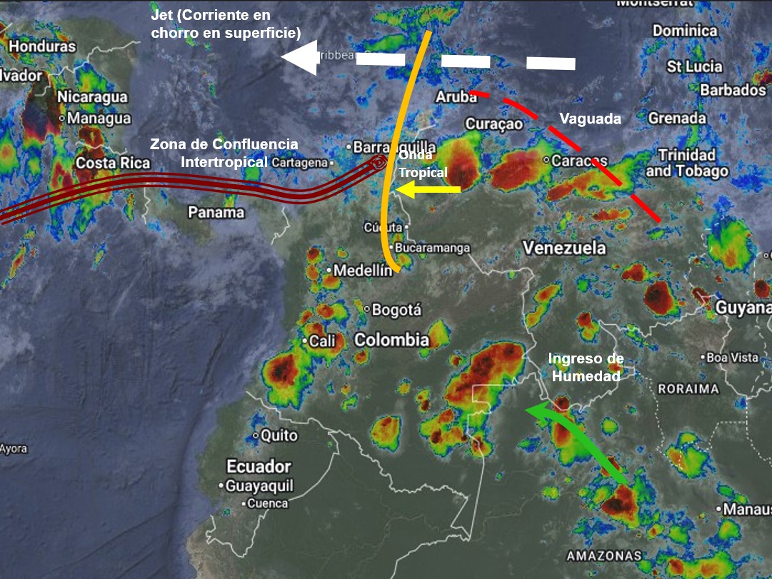 Pronóstico meteorológico Colombia para el 05 de octubre de 2026.