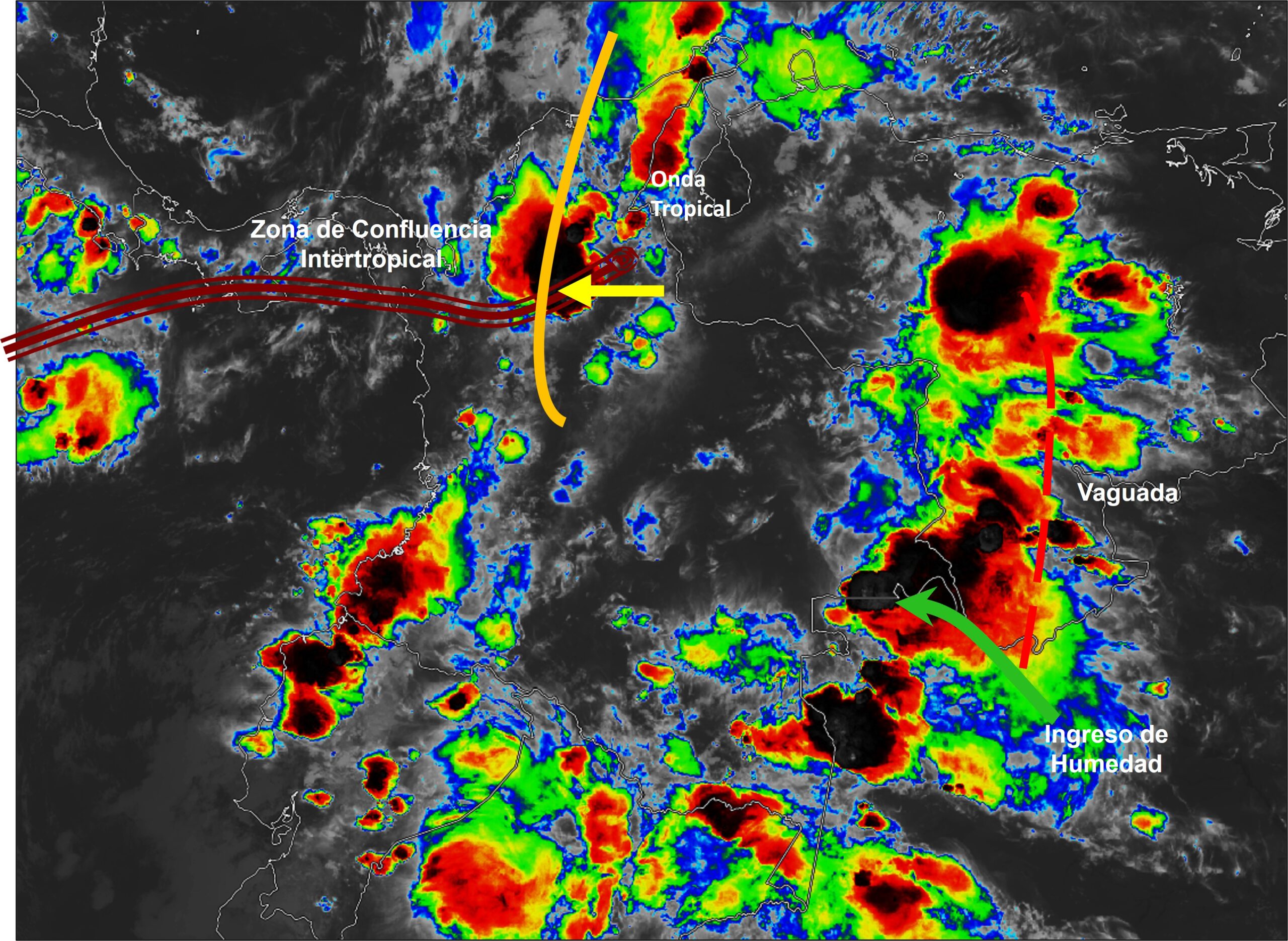 Pronóstico meteorológico Colombia para el 08 de octubre de 2026.