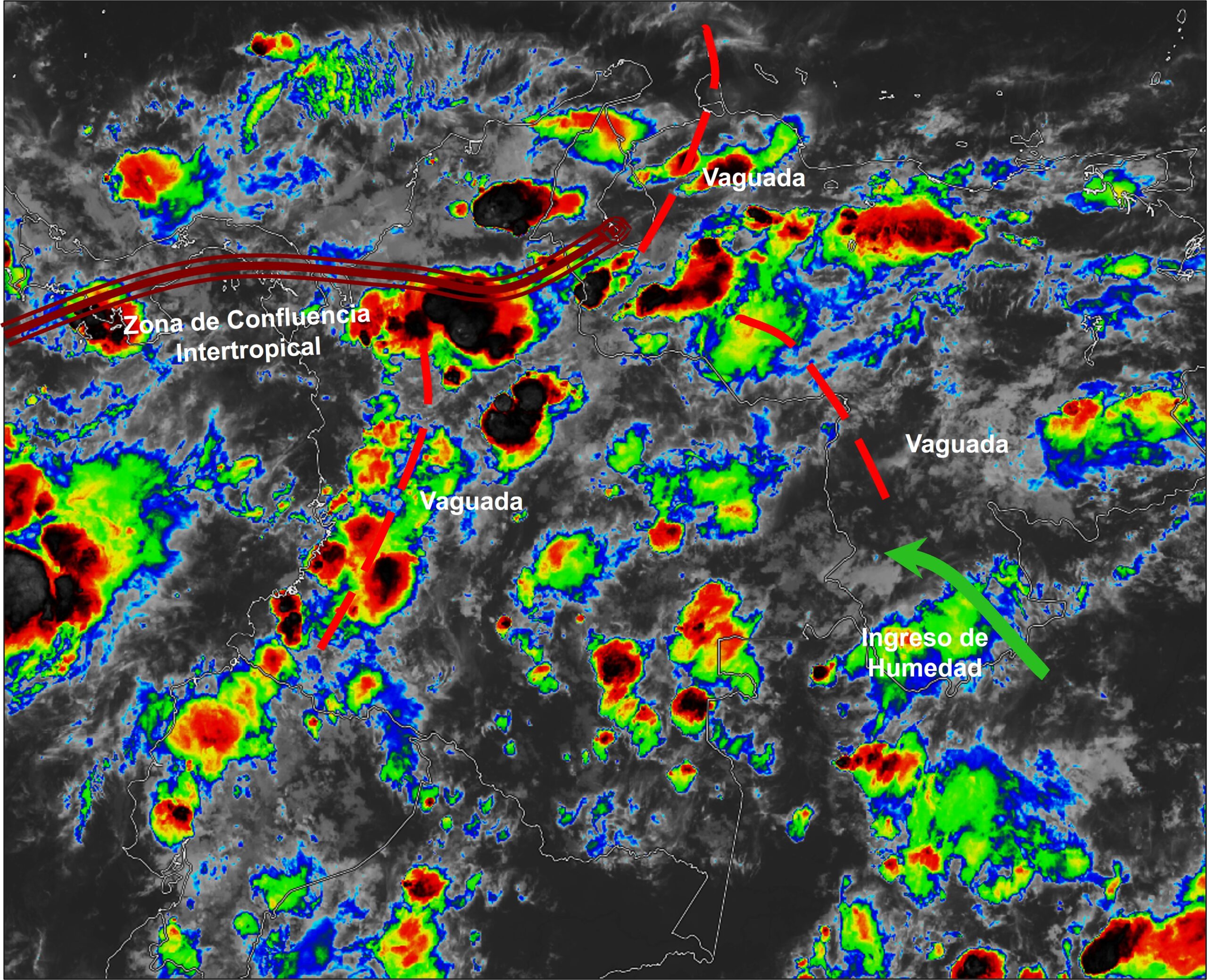 Pronóstico meteorológico Colombia para el 21 de octubre de 2026.