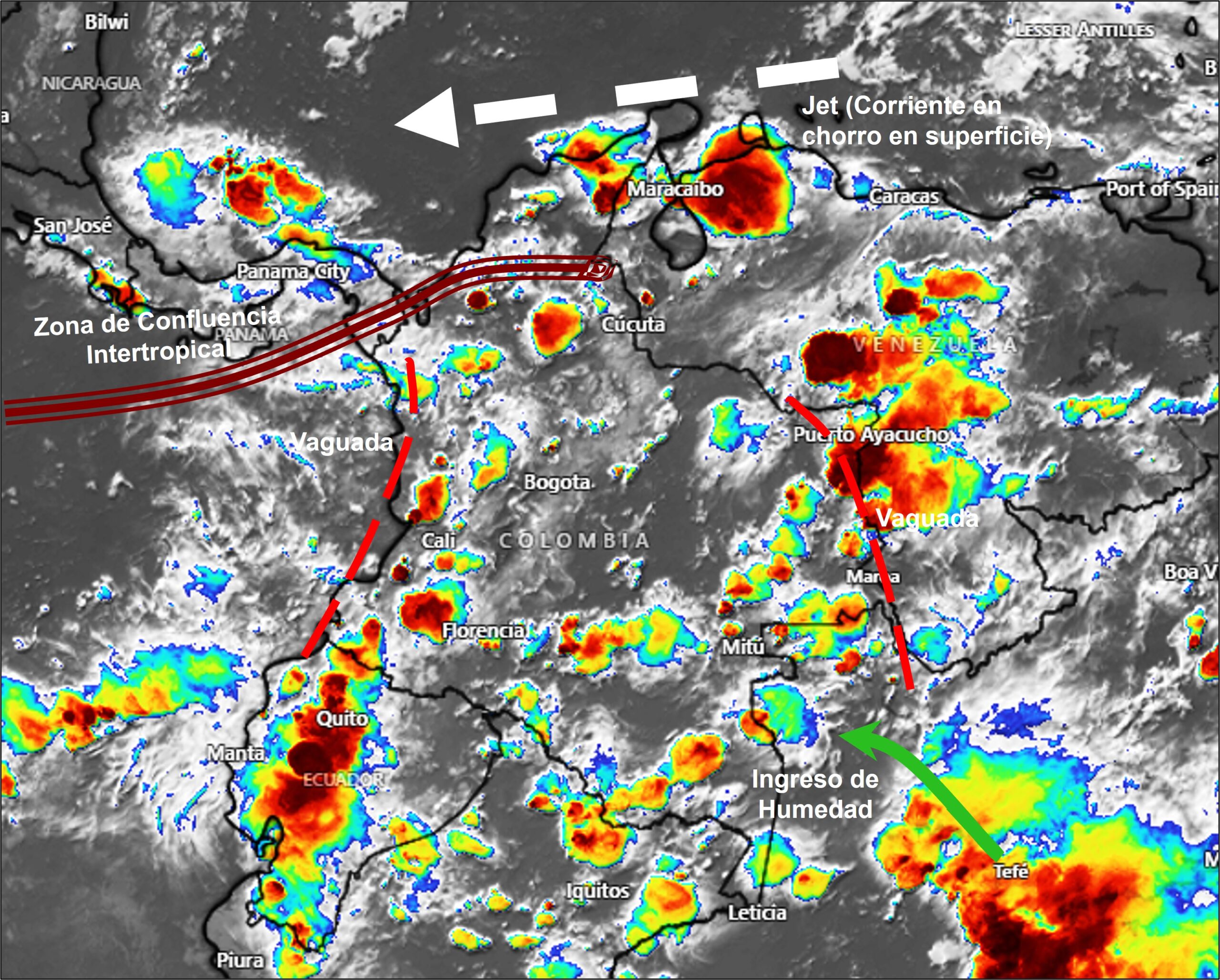 Pronóstico meteorológico Colombia para el fin de semana del 31 de octubre al 02 de noviembre de 2026